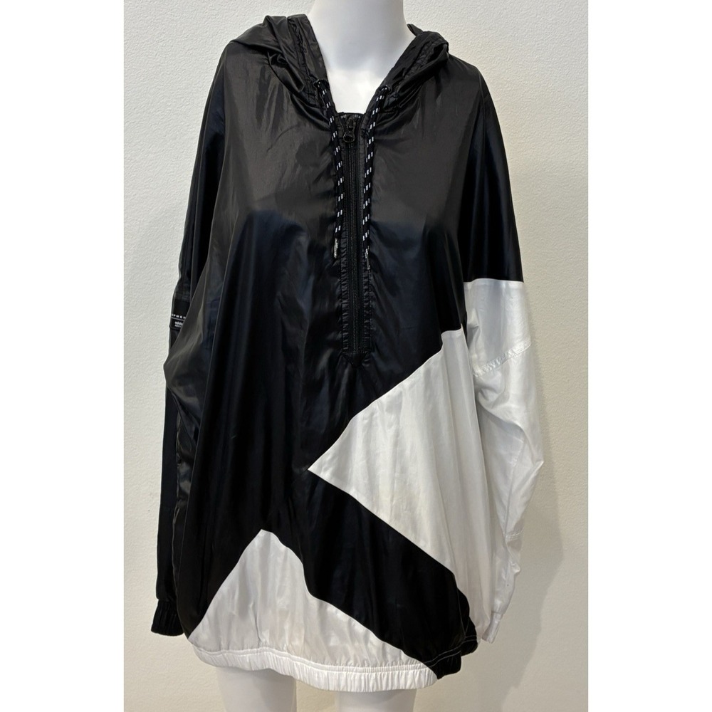 ADIDAS Originals Womens EQT Trefoil Windbreaker Jacket Sz L Half Zip Track 90s